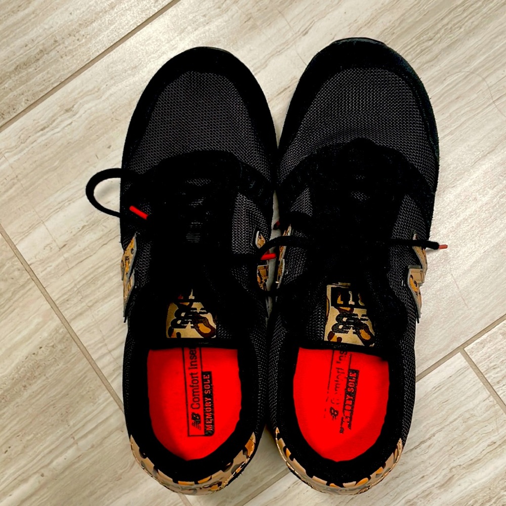 New Balance shoes with leopard accent